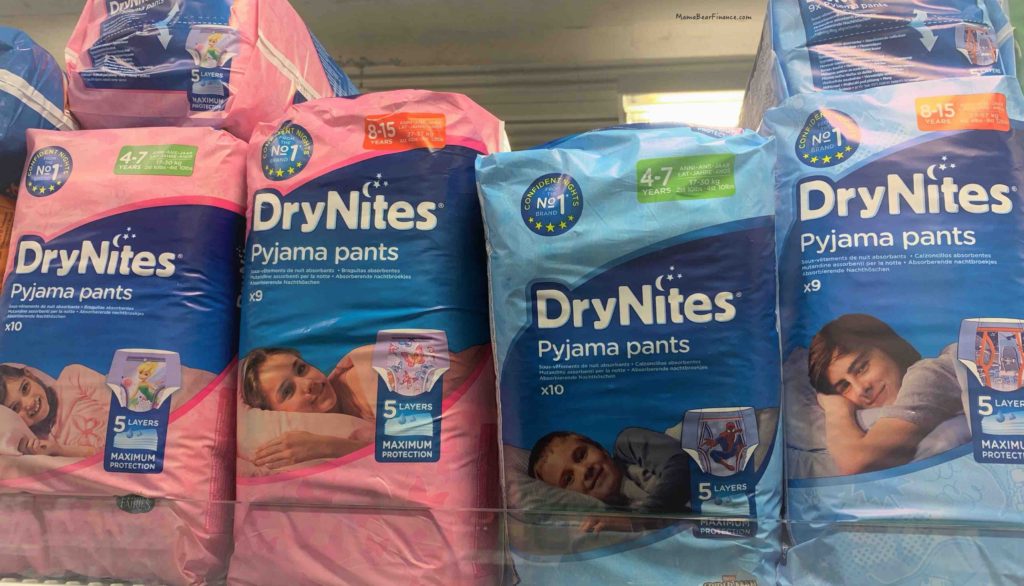 Diapers for older kids ranging from 4 - 15 years old. 