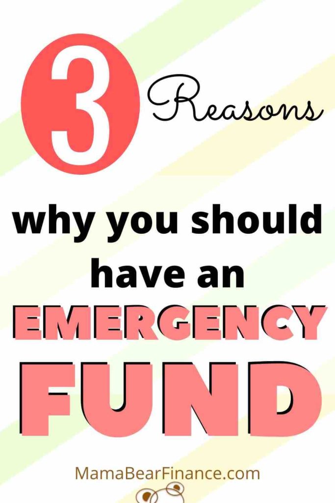 The benefits of having an emergency fund is to help reduce financial stress so that you can weather through the storms, take risky ventures for higher rewards, and stay focus on what's most important in life